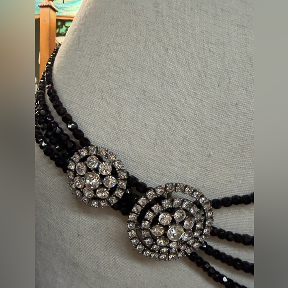 St. John Black Beads Multi-Strand Chain Belt with Decorative Buckle main image 8